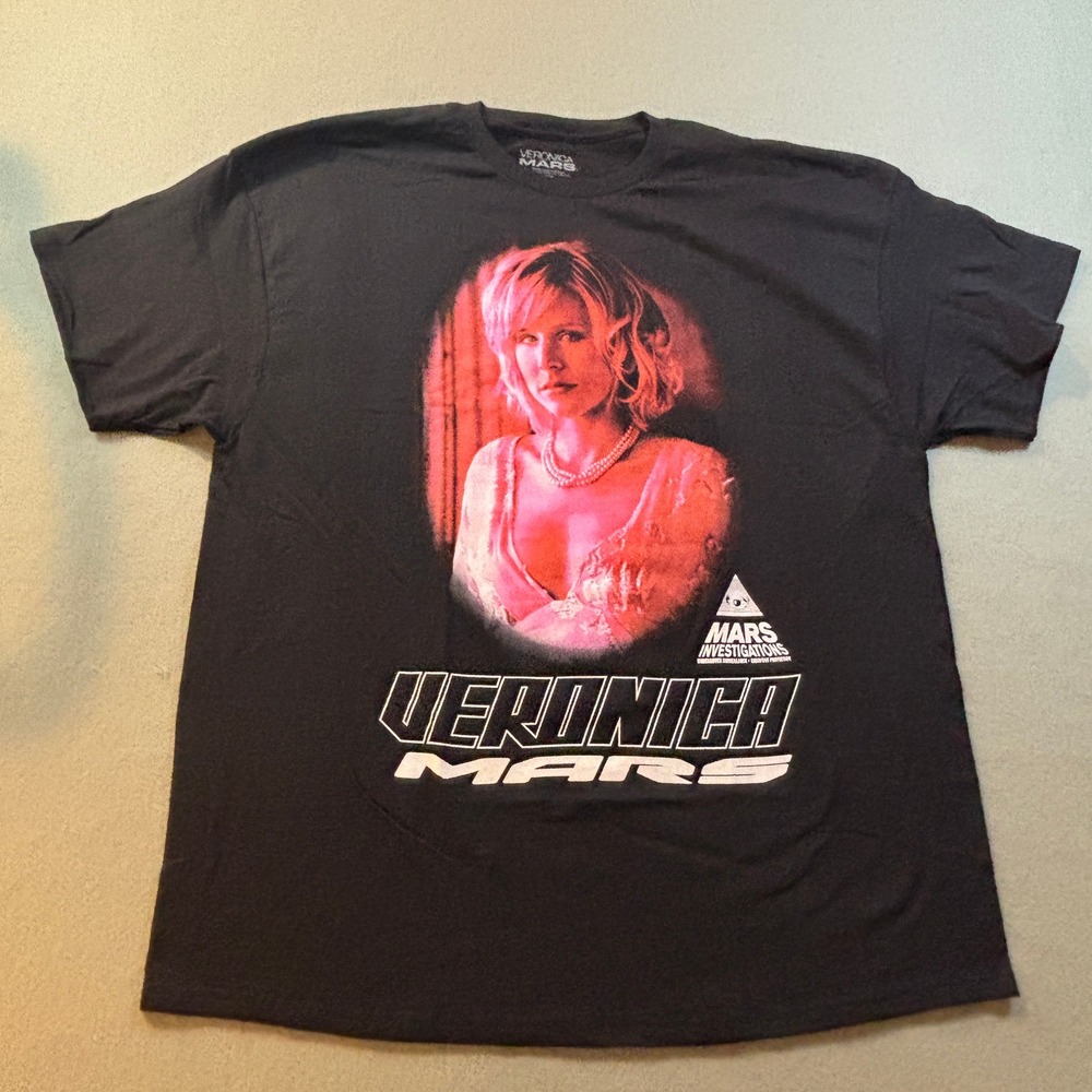 Veronica Mars T Shirt Mens XXL Black Graphic Tee Mars Investigations TV NWOT